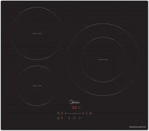 Inducción Midea MIH740T278K0, 3 Zonas, 60cm, Negro